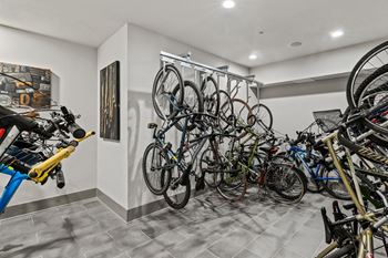 Alton jefferson park luxury apartments in denver, colorado bike storage room